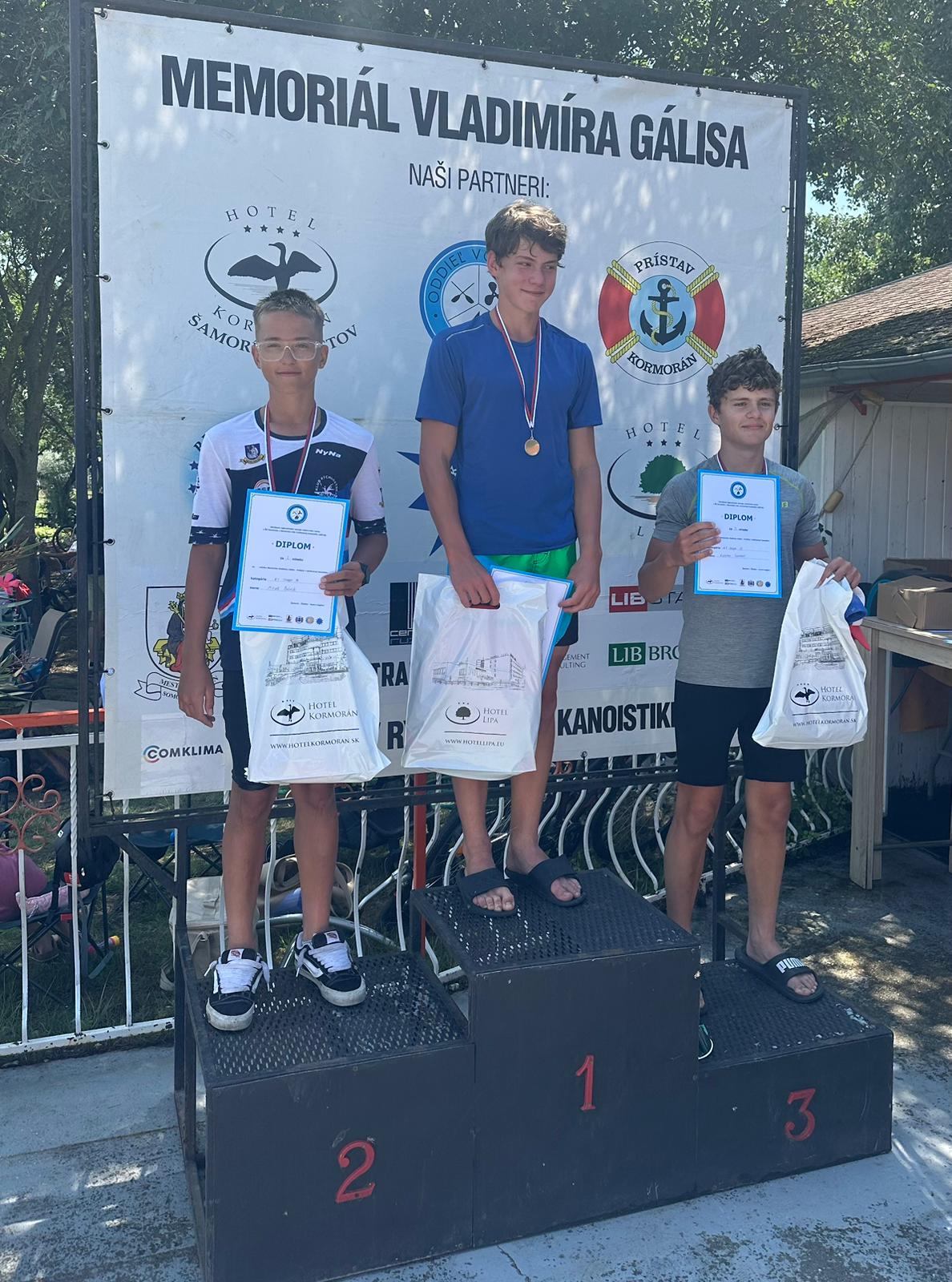 Mitaš Patrik (vľavo - 2. miesto), K1 Chlapci 13, 2000m 