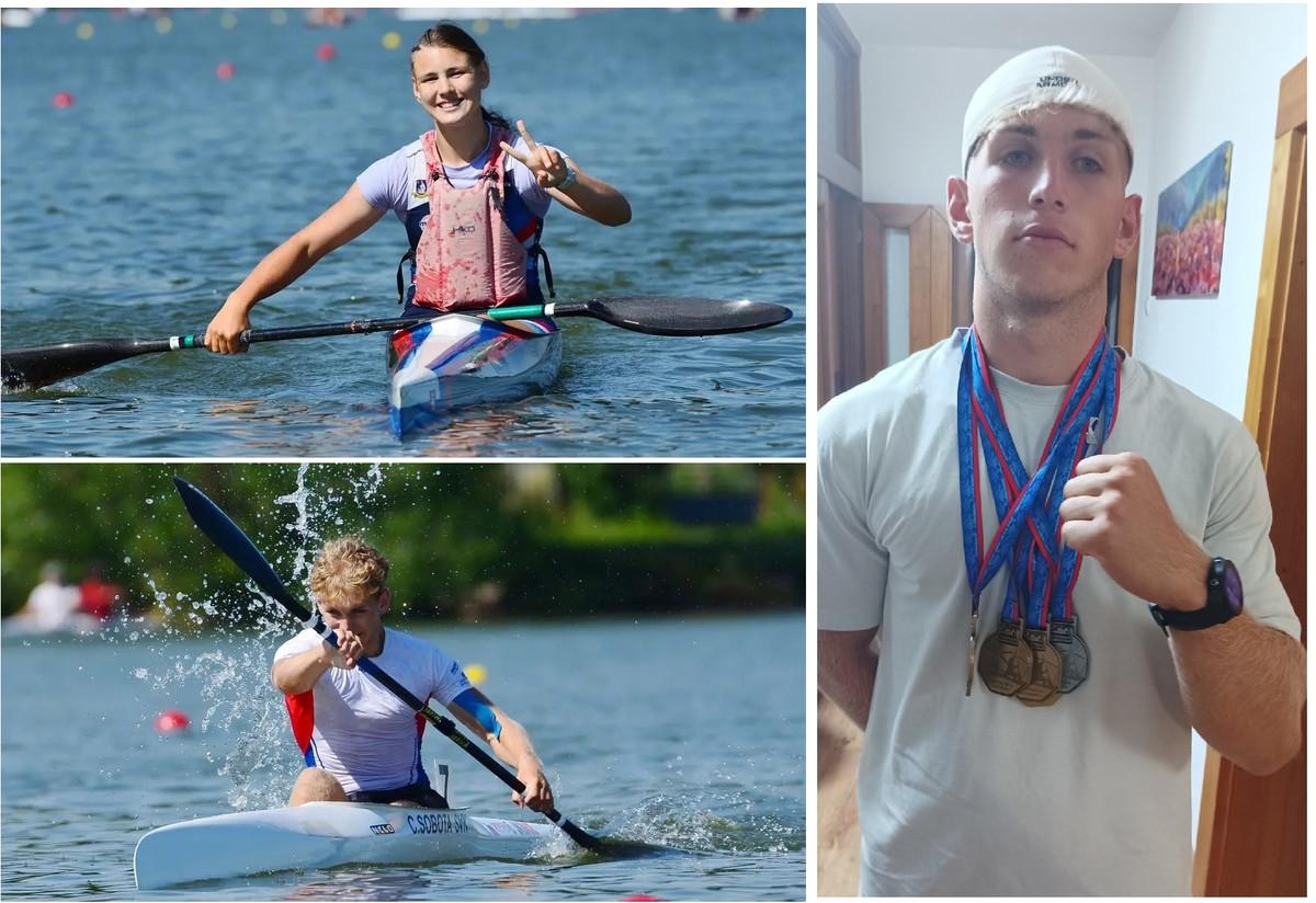 Cristian (vpravo a vľavo dole) a Eliška (vľavo hore) Sobotovci